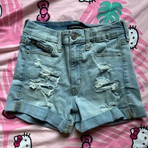 Distressed Jean Shorts
